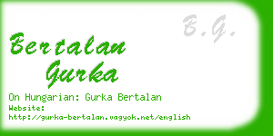 bertalan gurka business card